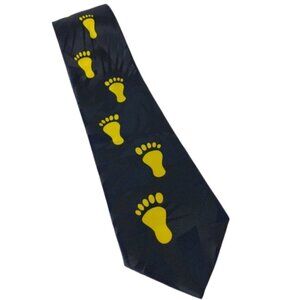 Yellow Foot Prints Christian Religious Minister Church Novelty Necktie